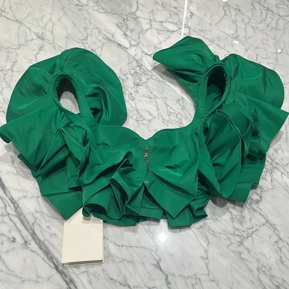 ALEXANDER MCQUEEN RUFFLED
CORSET CROP TOP - Picture 7 of 8